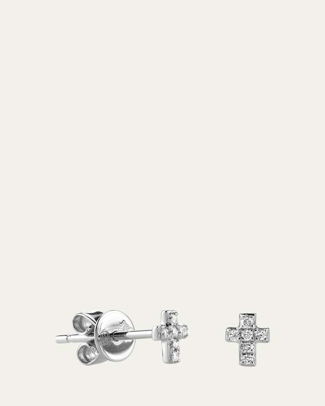 Tiny Cross Stud Earring, Single